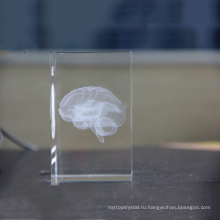 3D лазерный кристалл стеклянный куб с черепом для домашнего украшения
